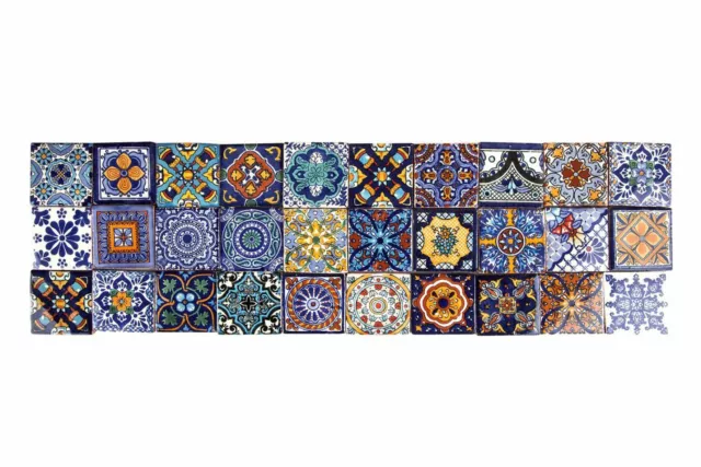 Piastrelle Messicane 5x5 cm Mattonelle Colorati 120 pezzi Parete Decorati-Tonito 3