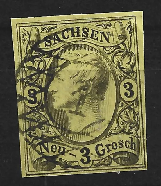 Briefmarken Altdeutschland Sachsen 1855  Mi.Nr. 11  König Johann I