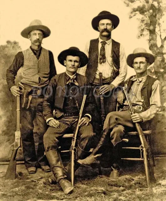 antique-old-west-repro-photo-print-4-texas-rangers-cowboys-rifles