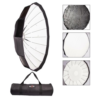 PARABOLICA Softbox Ombrello 120cm FLASH a nido d'ape resistente al calore Bowens S Fit UK 