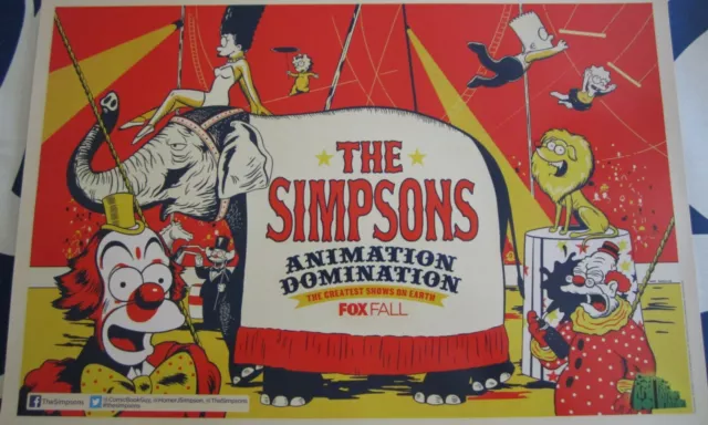 The Simpsons 2013 San Diego Comic-Con SDCC mini Fox promo 11x17 poster MINT
