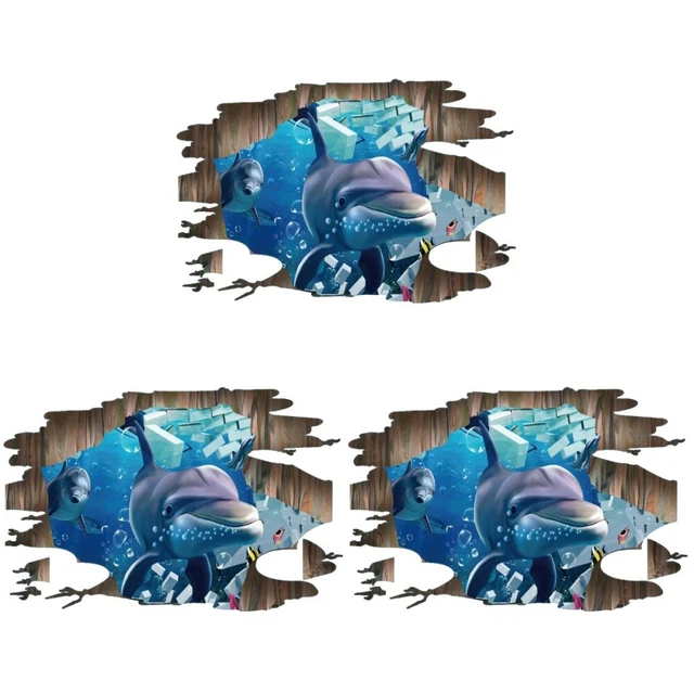 3 Count Home Sticker Skz Stickers Decorative Stickers Dolphin