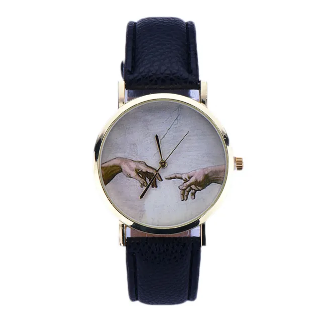 Fashion Women Watch Lady Casual Leather Analog Quartz Wrist Watches Black