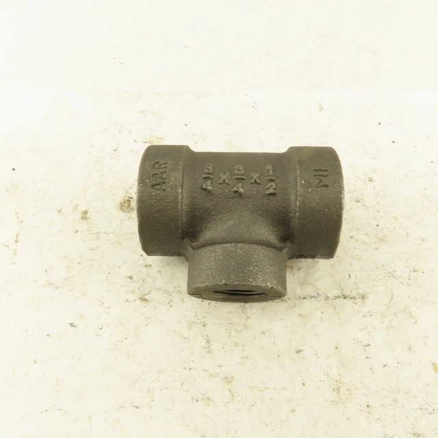 Anvil 3/4"x3/4"x1/2" NPT 300WSP 200WOO Malleable Iron Tee Black Pipe Fitting