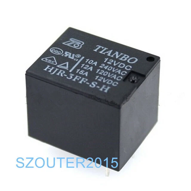 2PCS HJR-3FF-S-H 12VDC 12V 10A TIANBO Relay 4PIN NEW #A6-14 $7.66 ...