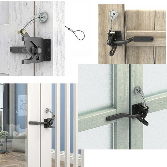 HEAVY DUTY AUTOMATIC Gate Latch Lockable Gate Auto Pad Lock Buckle With ...
