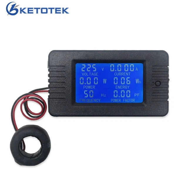 Digital Voltmeter Ammeter Power Energy Frequency Detector Tool AC 110 220V 100A
