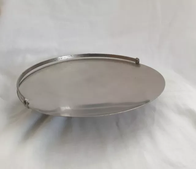 Vintage Robert Welch Old Hall Stainless Steel Handled Cake Stand Mid Century