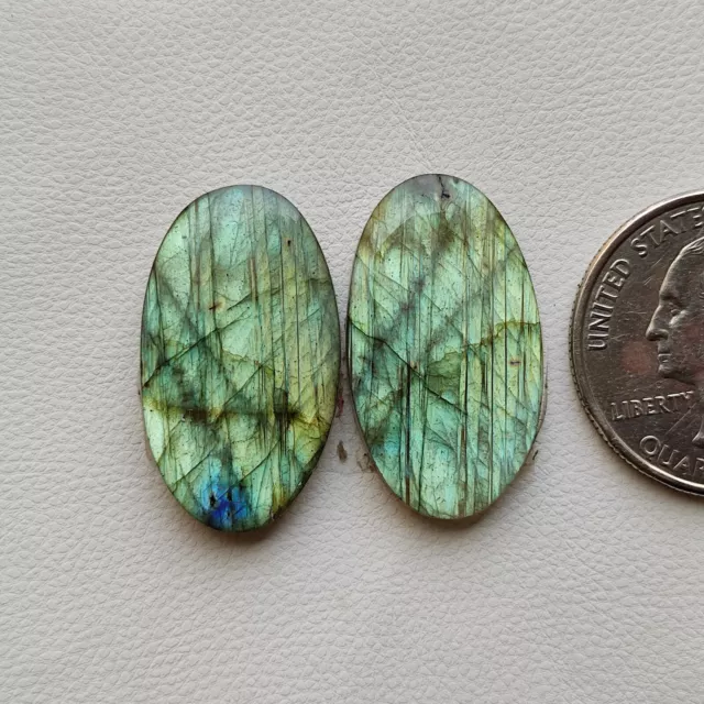 labradorite pair stone natural multi flashy labradorite flatback cabochon C4942