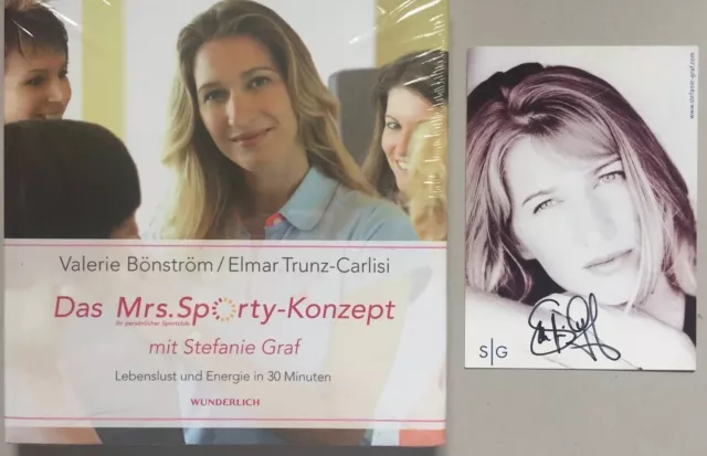 Steffi Graf signiert Tennis Karte Original Unterschrift Signatur Autogramm OVP