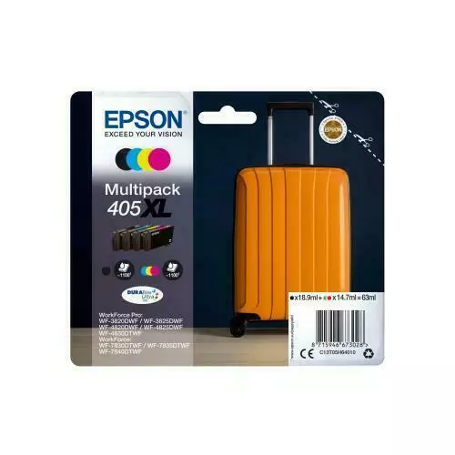 Epson 405XL Original Ink Cartridge Black, Cyan, Magenta, Yellow Multi Pack 4