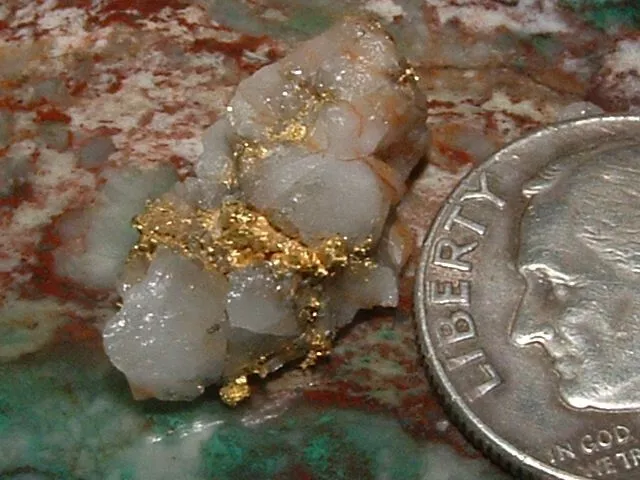 Crystalline Gold Nugget With Quartz 2.12 Gram Natural Gold In Quartz