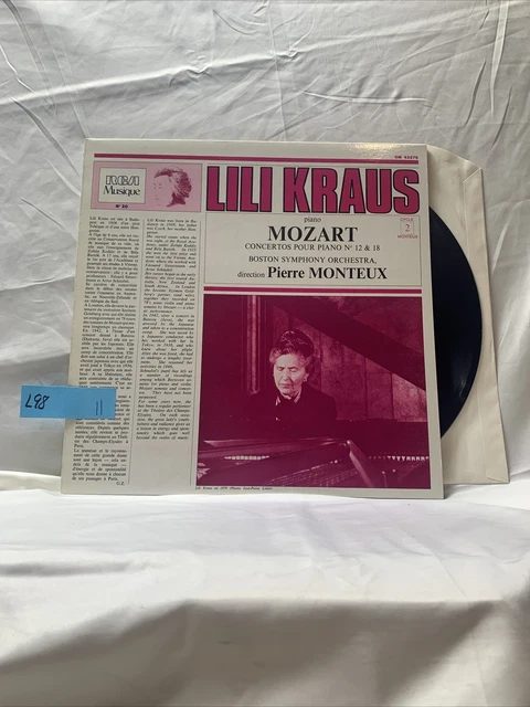 L98 Lili Kraus mozart pierre Monteux gm 43276 RCA Musique