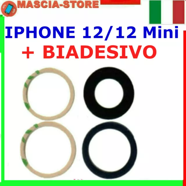 APPLE IPHONE 12  / 12 MINI VETRINO VETRO LENTE CAMERA FOTOCAMERA POSTERIORE per