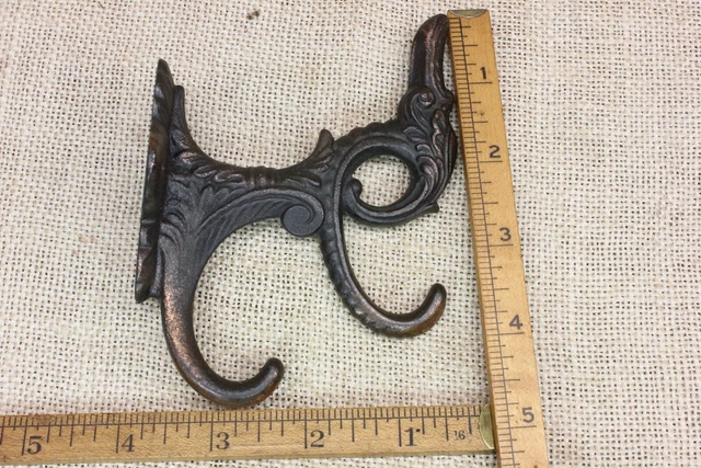 Coat Hook Clothes Tree Bath Robe Hanger Mirror Old 1900’s Rustic Copper Vintage 7