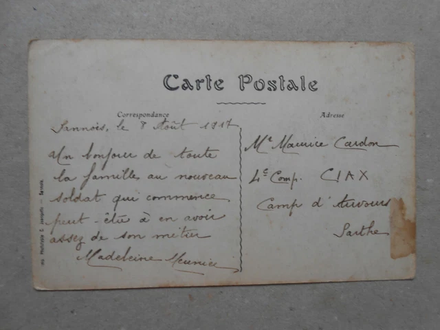 1917 CPA Camble Road Climb to Old Mill Cannois 2