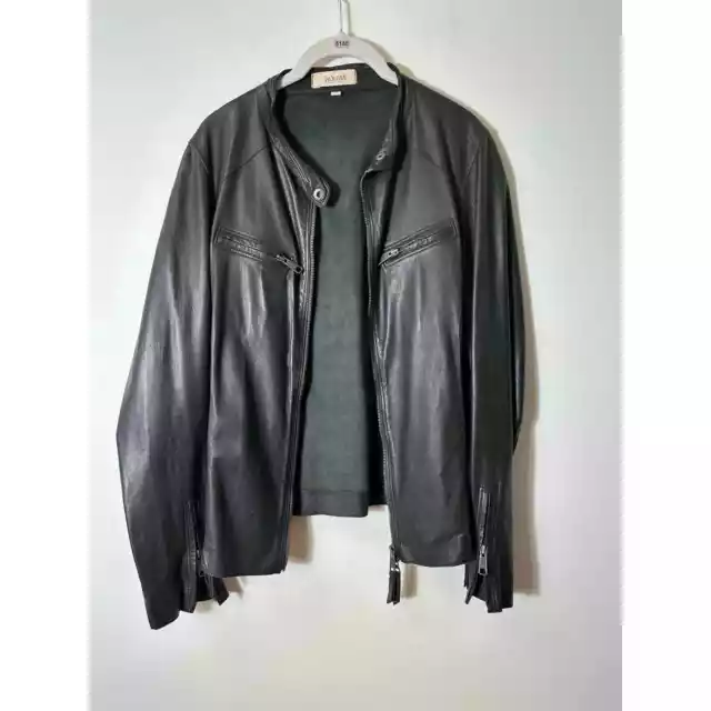 Jakett New York Black Genuine Leather Jacket Sz S