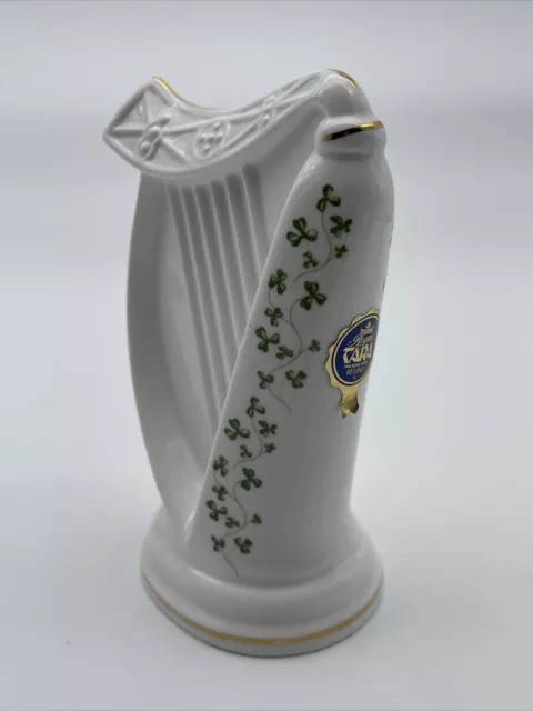 Royal Tara Bone China Harp Figurine with Shamrock Trellis Galway Ireland