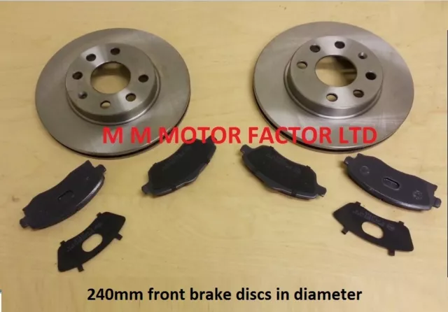 For Vauxhall Combo Van 1.2 1.3 Cdti 1.7 Dti Front Vented Brake Discs And Pads