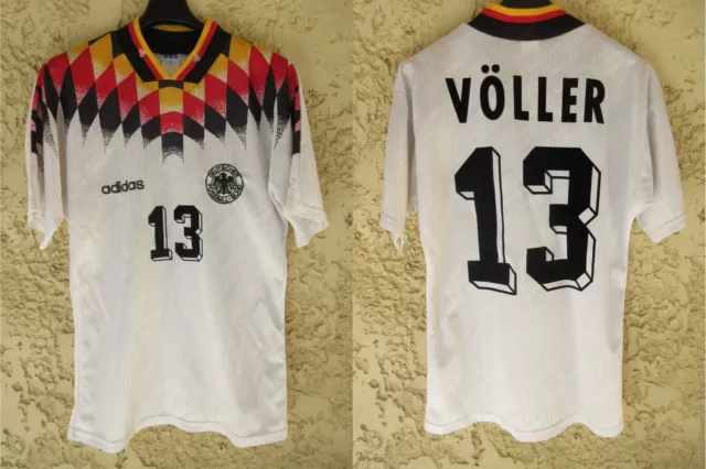 Maillot ALLEMAGNE DEUTSCHLAND GERMANY World Cup 94 trikot ADIDAS vintage VÖLLER