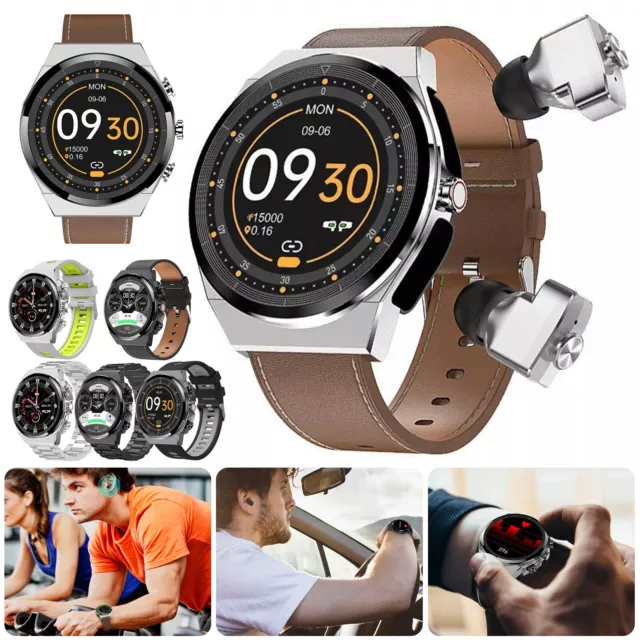 2 in 1 Smart Watch TWS Earbuds Wireless Bluetooth Earphones Heart Rate Sport