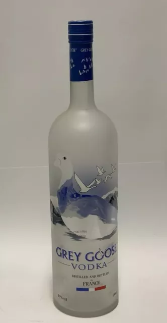 Grey Goose Vodka 4,5 Liter LED Korken Show Flasche leer deko Shisha Spardose