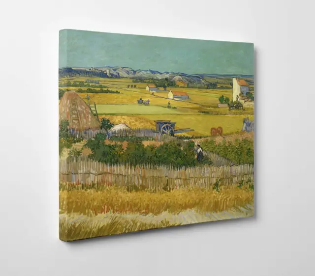 Quadro Van Gogh De Oogst La Mietitura Stampa su Tela Canvas Vernice Pennellate
