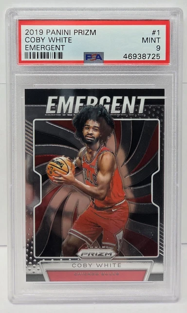 2019 PRIZM BULLS Star - COBY WHITE Rookie RC Basketball Card PSA 9