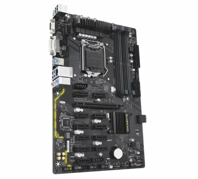 Gigabyte GA-B250-FinTech LGA 1151 Intel ATX 12 PCIe 3.0 12 GPU Motherboard