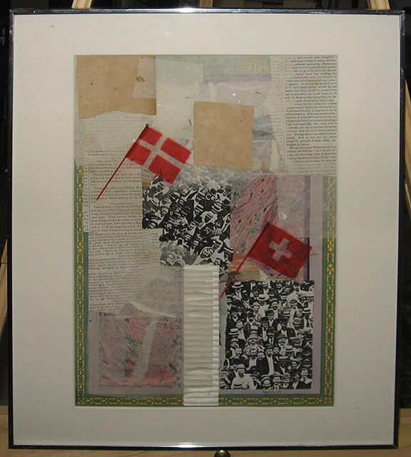 Angelo Ippolito Abstract Expressionist Collage Listed New York School Artist