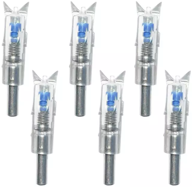 6PCS Lighted Nocks for Crossbow with .300''/7.62Mm inside Diameter,Half Moon