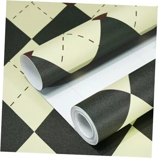 Consine Peel and Stick Wallpaper Geometric 17.3x196.9 inches Rhombic Green