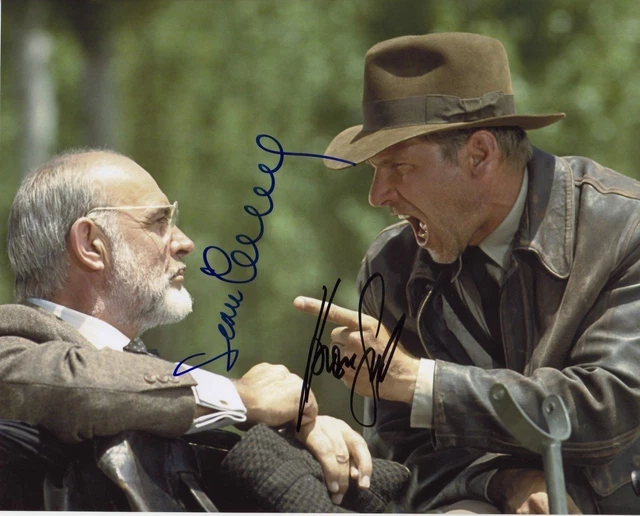 SEAN CONNERY  HARRISON FORD signed autographed photo COA Hologram