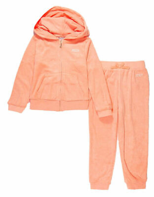 Juicy Couture Girls 2 Pieces Hooded Jog Set Size 4 5 6 6X $59.50