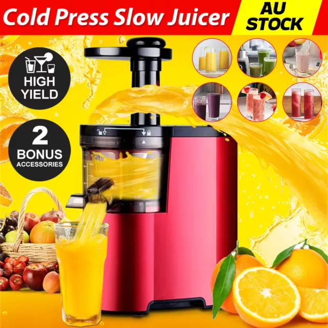 Slow Cold Press Juicer Fruit Vegetable Processor Extractor Lemon Juice Blender