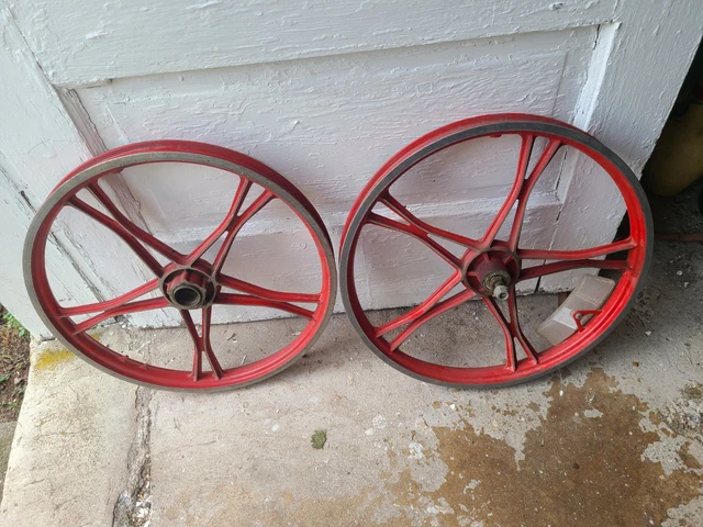 LESTER MAG WHEELS SET COASTER 黄】前後set Vintage Lester Mag BMX Bike Wheels Set Yellow 20