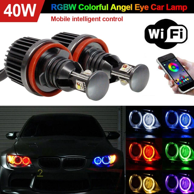 H8 LED Angel Eyes Halo Rings Marcatore Controllo WIFI per BMW E92 E93 E60 E81 E87