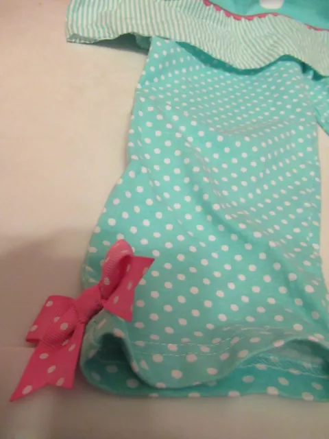 P29 Girls Size 6X Rare Editions 2 Piece set Lined Top Stripes and Polka Dots 3