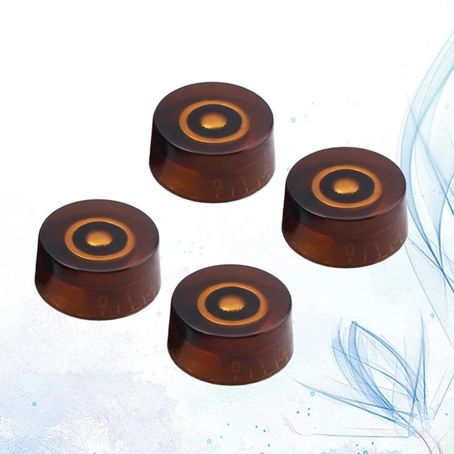 Lot De 5 Boutons De Potentiomètre Guitare - Métal Et Plastique - Diamètre Trou 6.4mm - Effets Volume Tonalité