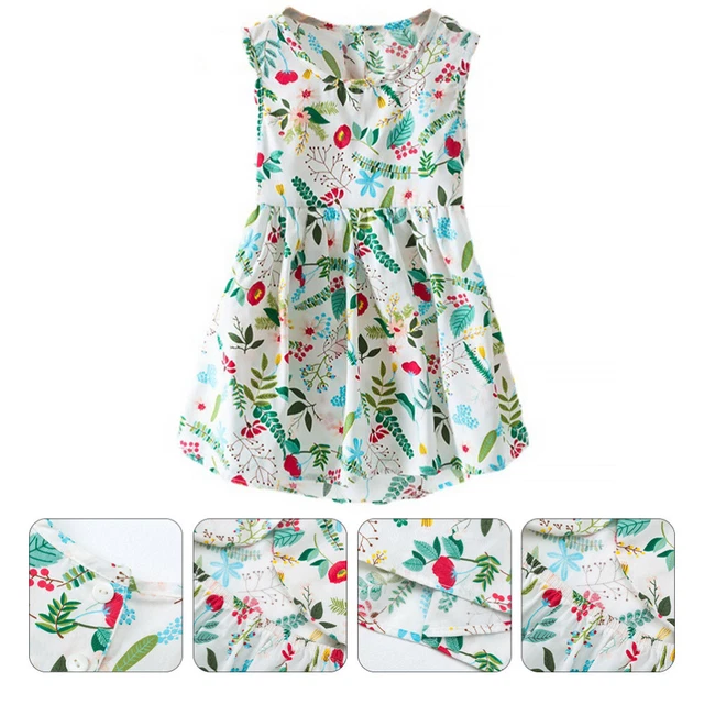 Abito da principessa bambino gonna maglione estate ragazze pullover senza maniche bambino