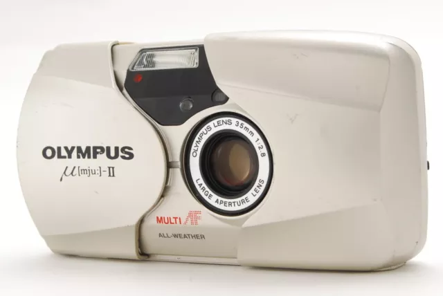 READ [NEAR MINT] Olympus μ mju II 35mm Point & Shoot f2.8 Film Camera From JAPAN