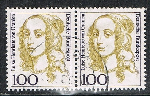 Bund 1756 Frauen 1. DM Währung, waag Paar 100Pf. gestempelt