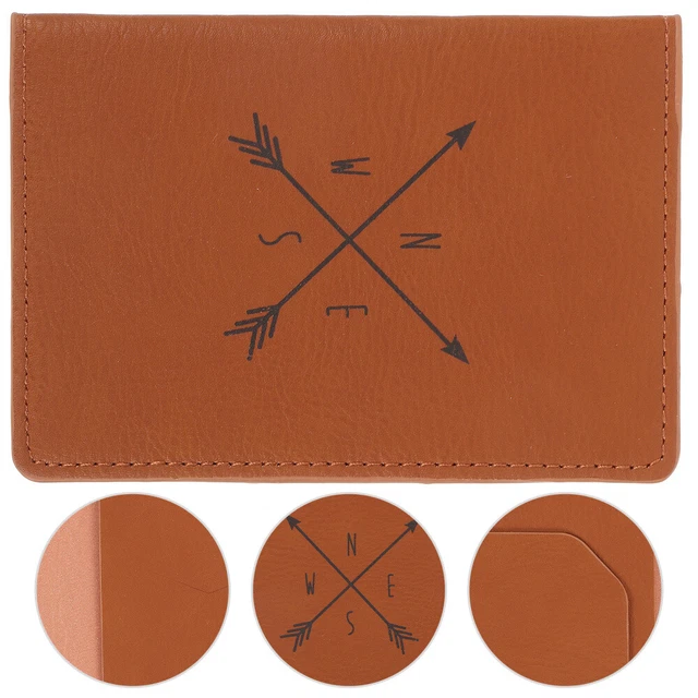 2 Custodie In Pelle Per Passaporto - Portadocumenti Con Fascia Elastica, Grigio E Azzurro - Foto 12