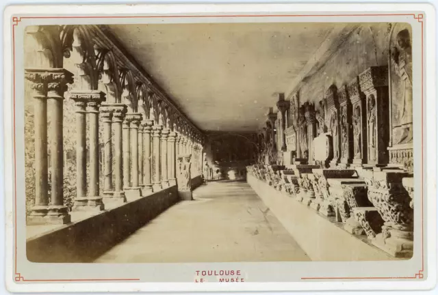 France, Toulouse, Le musée, vue intérieure, ca.1870, Vintage albumen print vinta