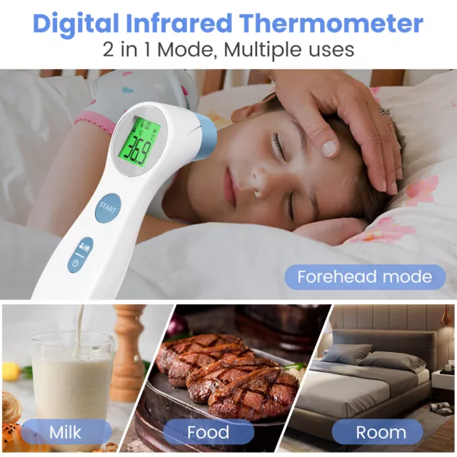 SEJOY Non Contact Infrared Digital LCD Forehead Fever Thermometer for Baby Adult 3