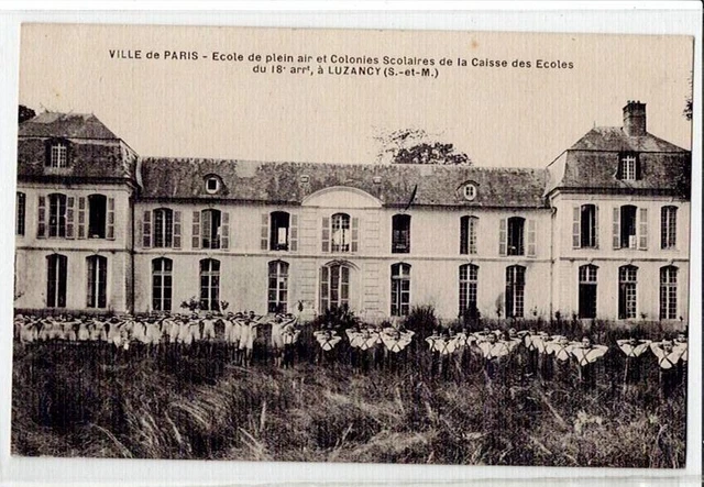 CPA 77 Approx. La Ferté-ss-Jouarre LUZANCY Ecole Plein Air de la VILLE DE PARIS 18th