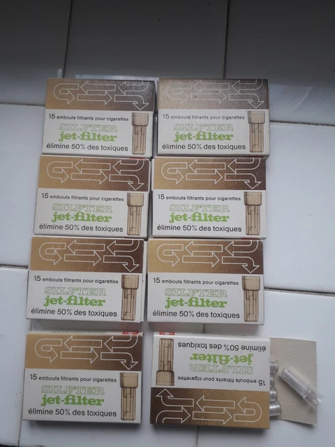 LOT DE 8 Anciennes Boites De 15 Embouts Filtrants Pour Cigarettes lot-de-8-anciennes-boites-de-15-embouts-filtrants-pour-cigarettes
