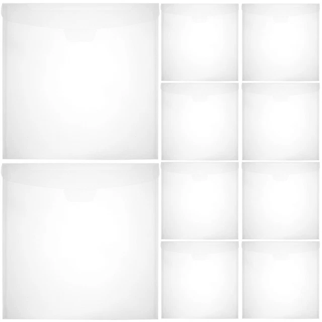 10 Pcs Scrap Paper Storage Bag Clear Organizer Bags Horizontal Section