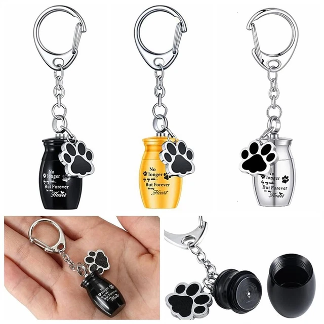 PAW PRINT PET Urns Keychain Dog Ashes Keepsake Cremation Jewelry £4.20