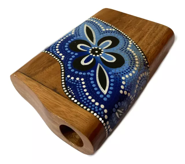 Hand Made Box Didgeridoo Travel World Music Aboriginal Pattern Design Small